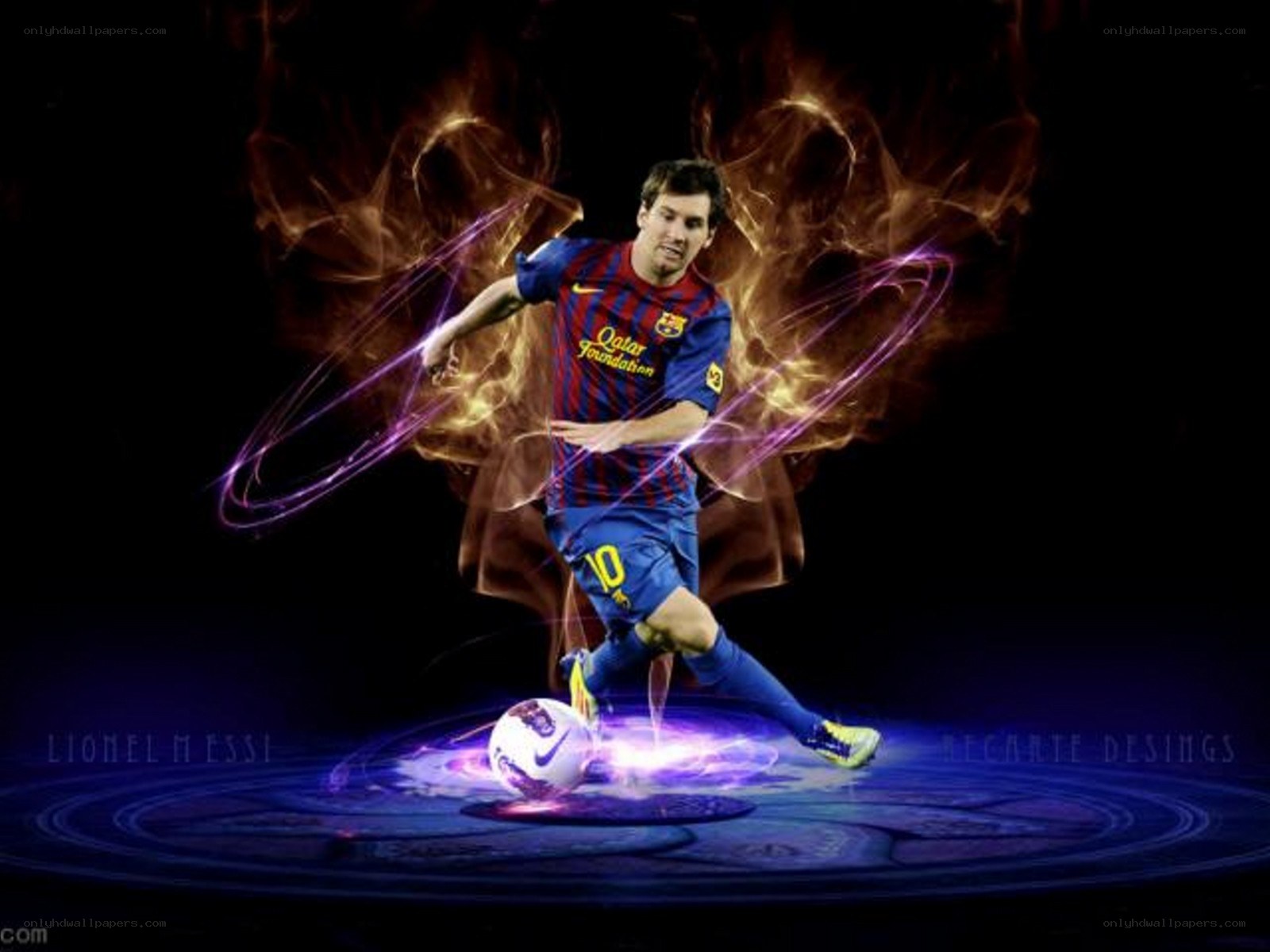 Lionel Messi in action