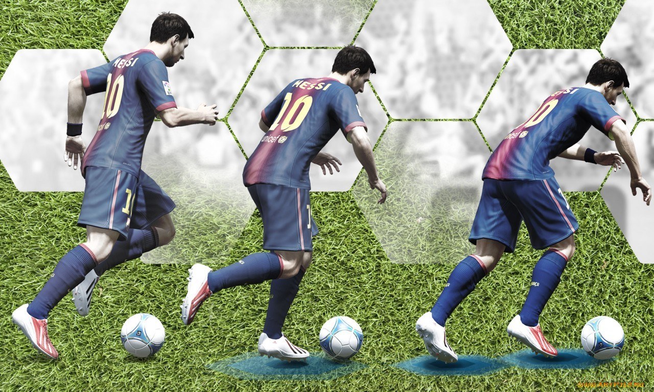 Lionel Messi in action
