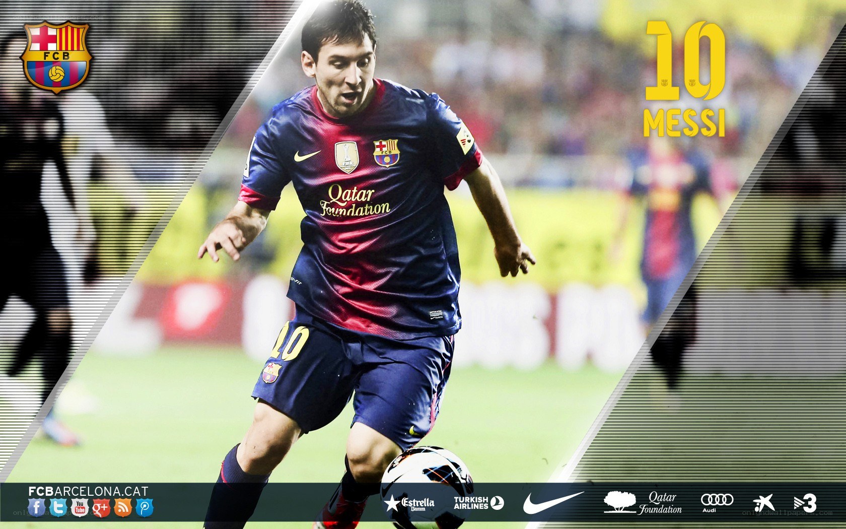 Lionel Messi in action