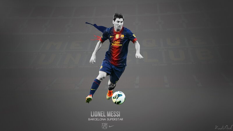 Lionel Messi in action