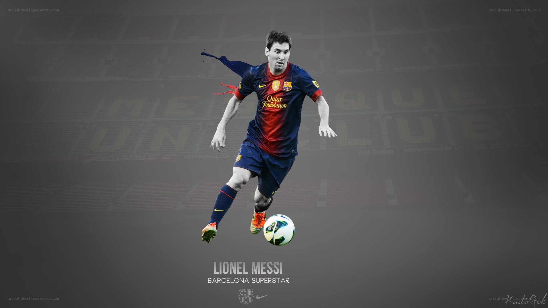 Lionel Messi in action