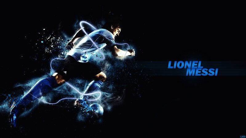 Lionel Messi in action
