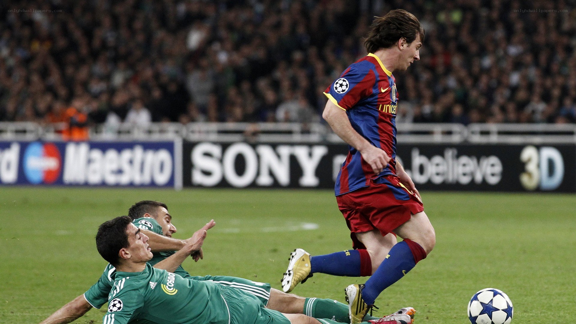 Lionel Messi in action during a match