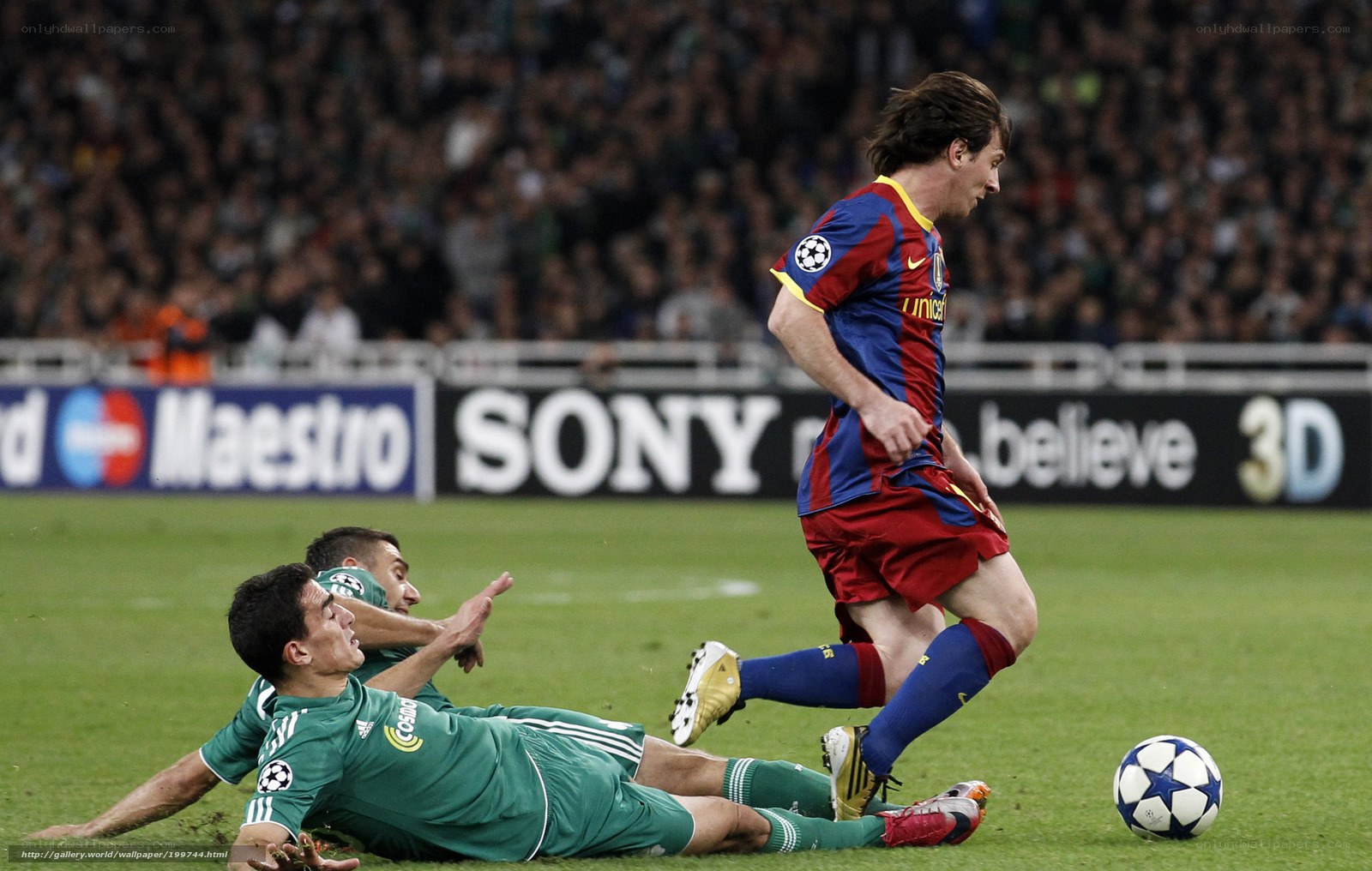Lionel Messi in action