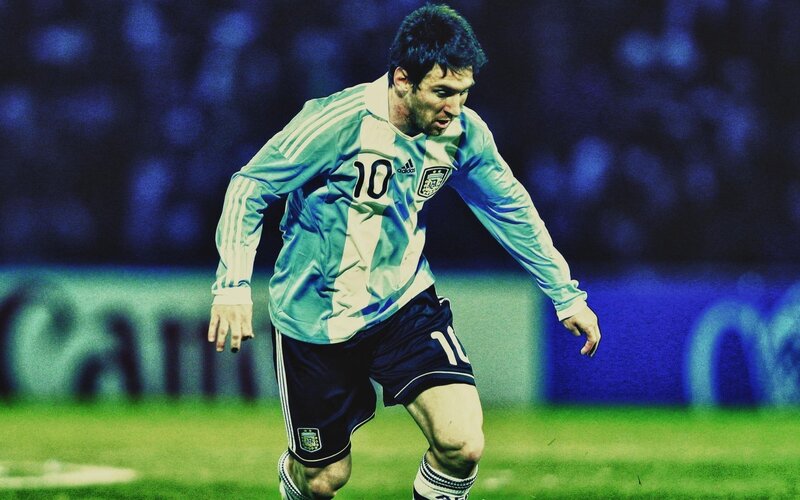 Lionel Messi in Argentina jersey