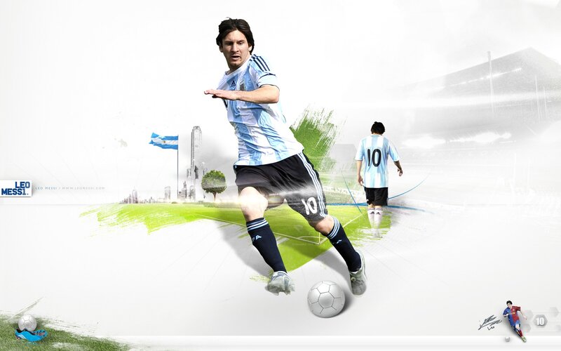 Lionel Messi in Argentina kit