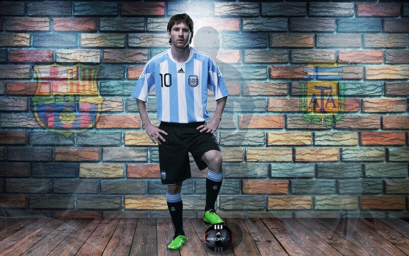 Lionel Messi in Argentina kit