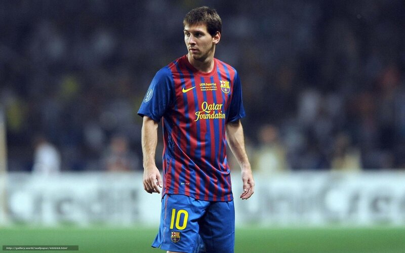 Lionel Messi in FC Barcelona kit