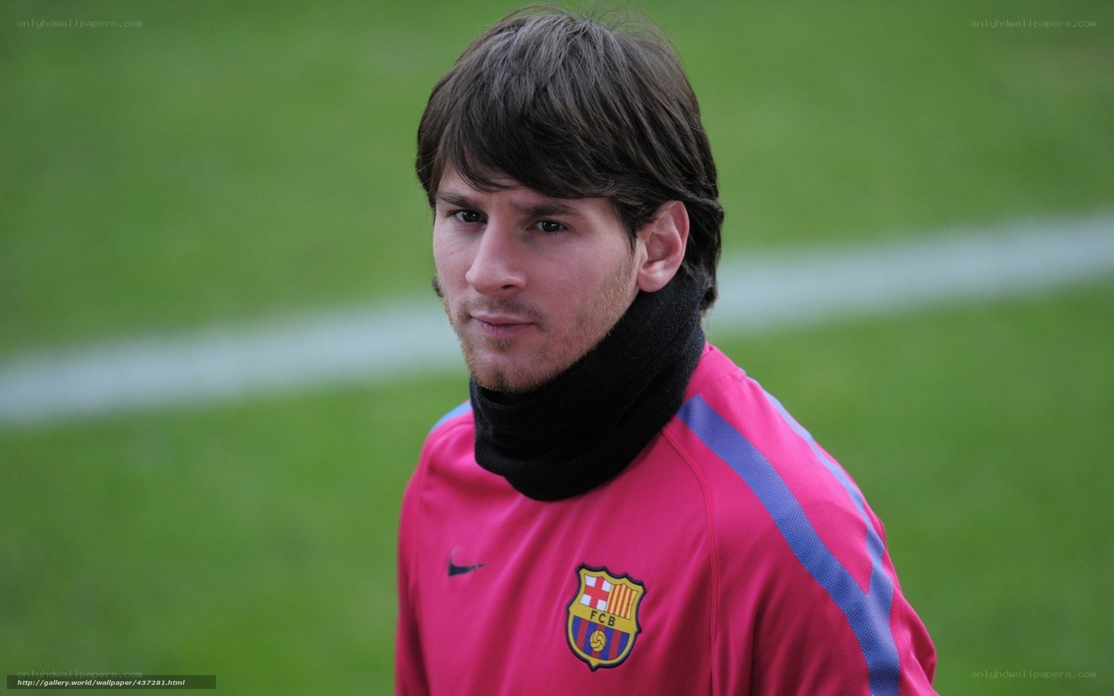 Lionel Messi on soccer field