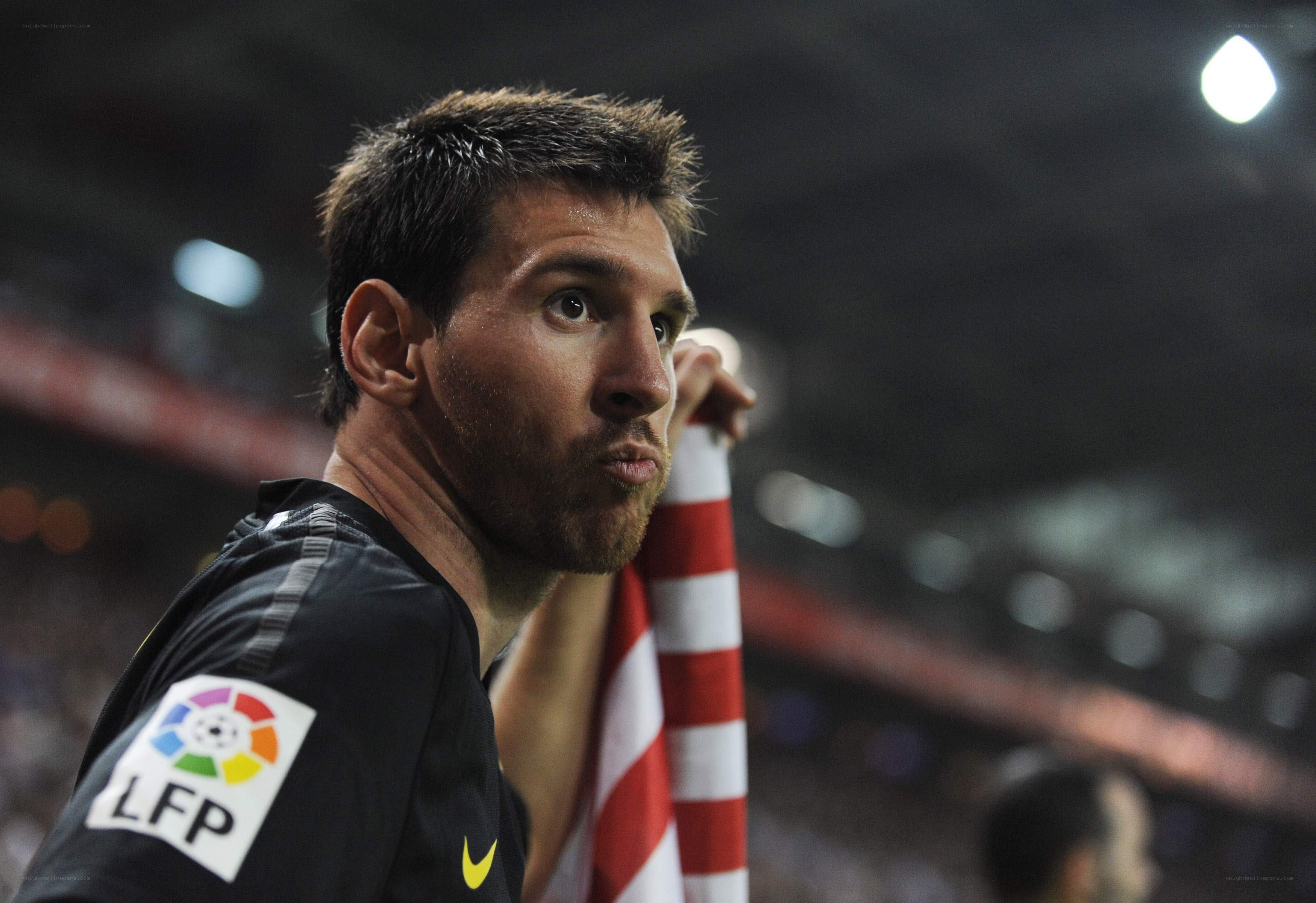 Lionel Messi on the field