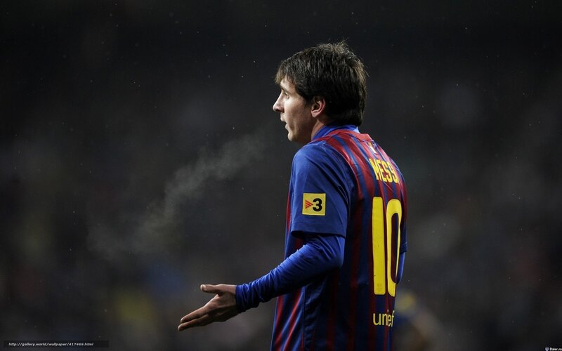 Lionel Messi on the field