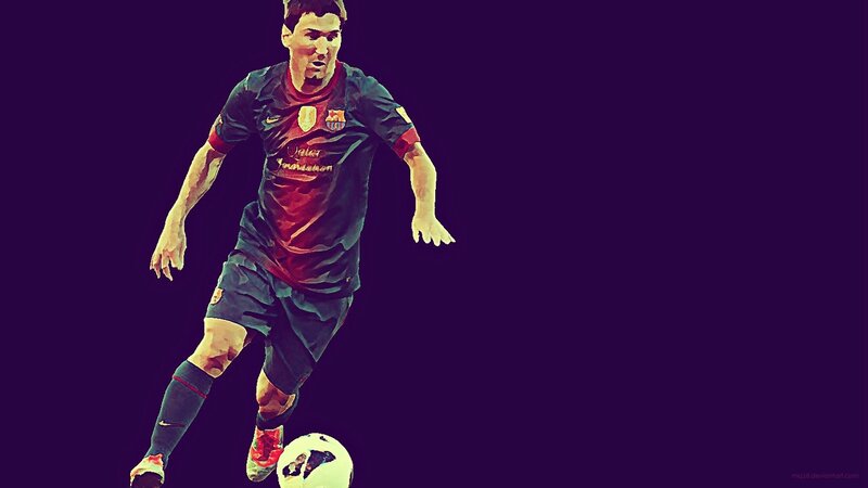 Lionel Messi playing football