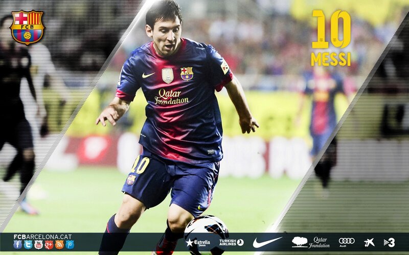Lionel Messi Playing Soccer — Blue, Dynamic, Night
