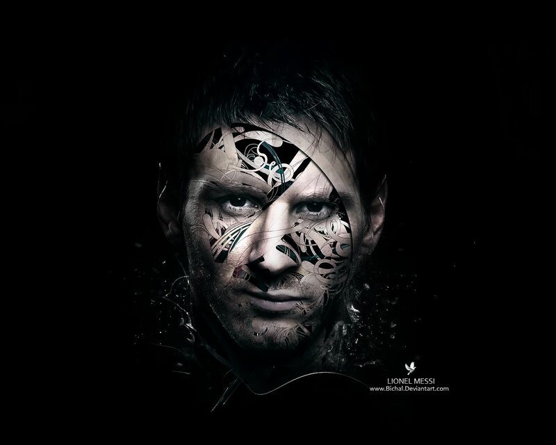 Lionel Messi portrait art