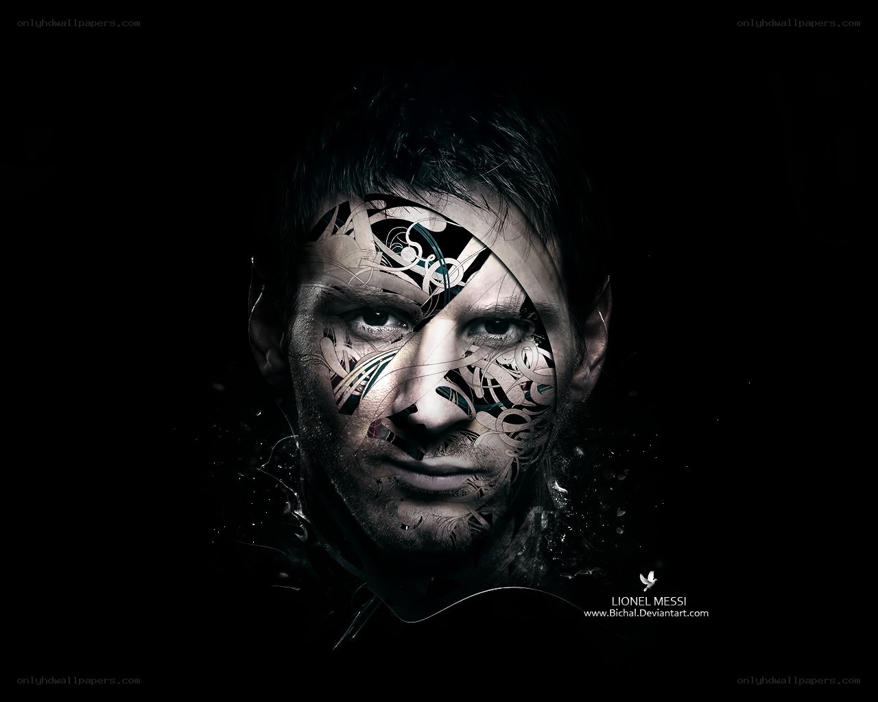 Lionel Messi portrait art