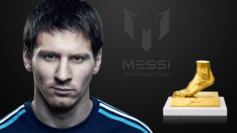 Lionel Messi Portrait — Black