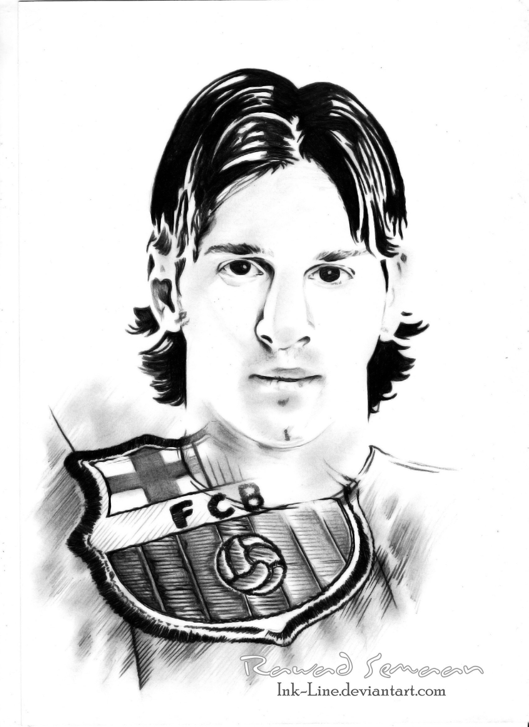 Lionel Messi portrait drawing