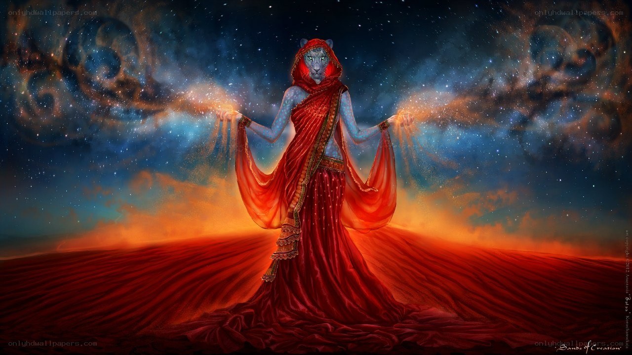 lioness goddess in desert