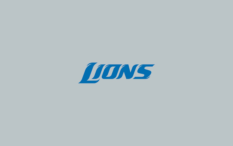 Lions logo on gray background