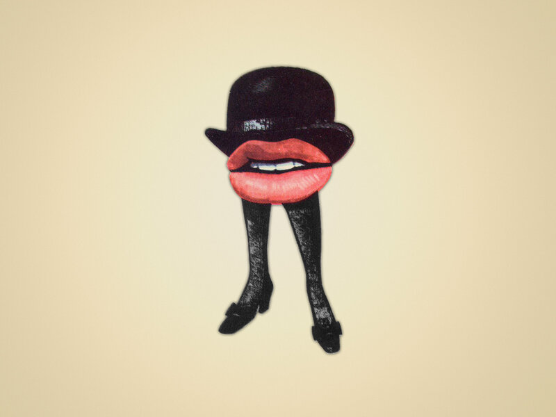 lips and legs collage
