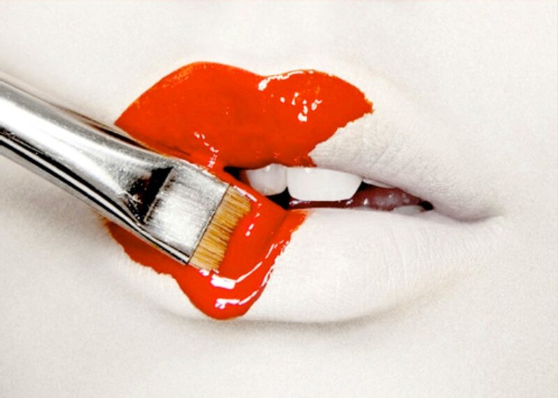 Lips Being Painted