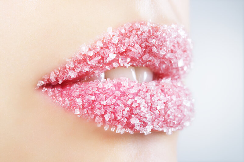 Lips Covered in Sugar — Pink, Clean
