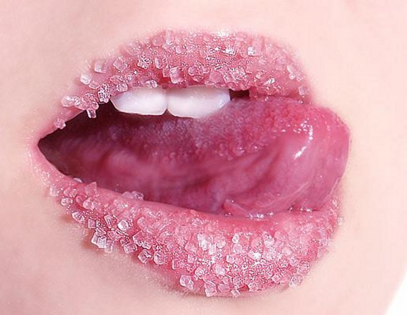 Lips Covered in Sugar — Pink