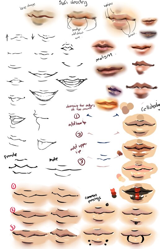lips drawing tutorial