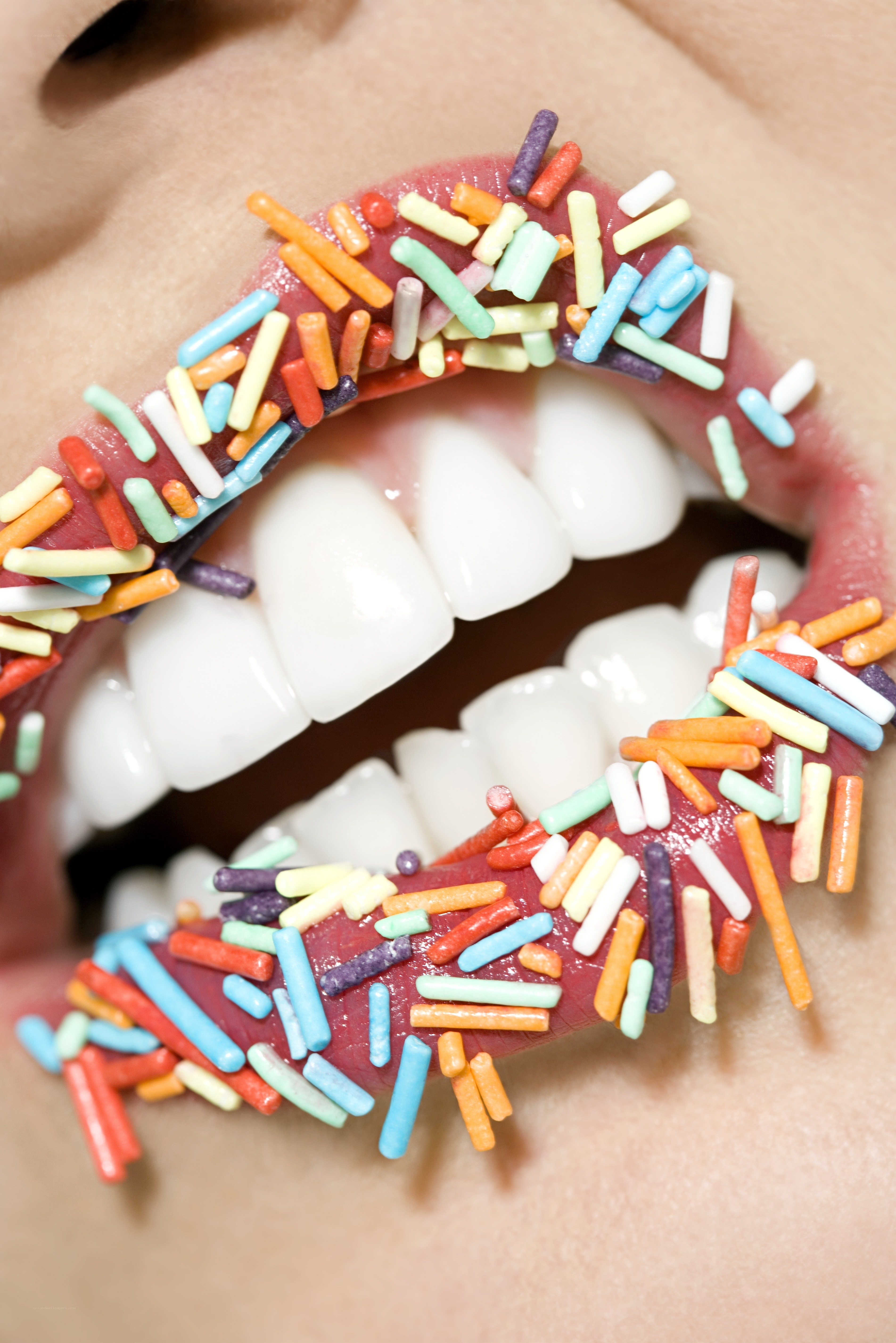 lips with candy sprinkles