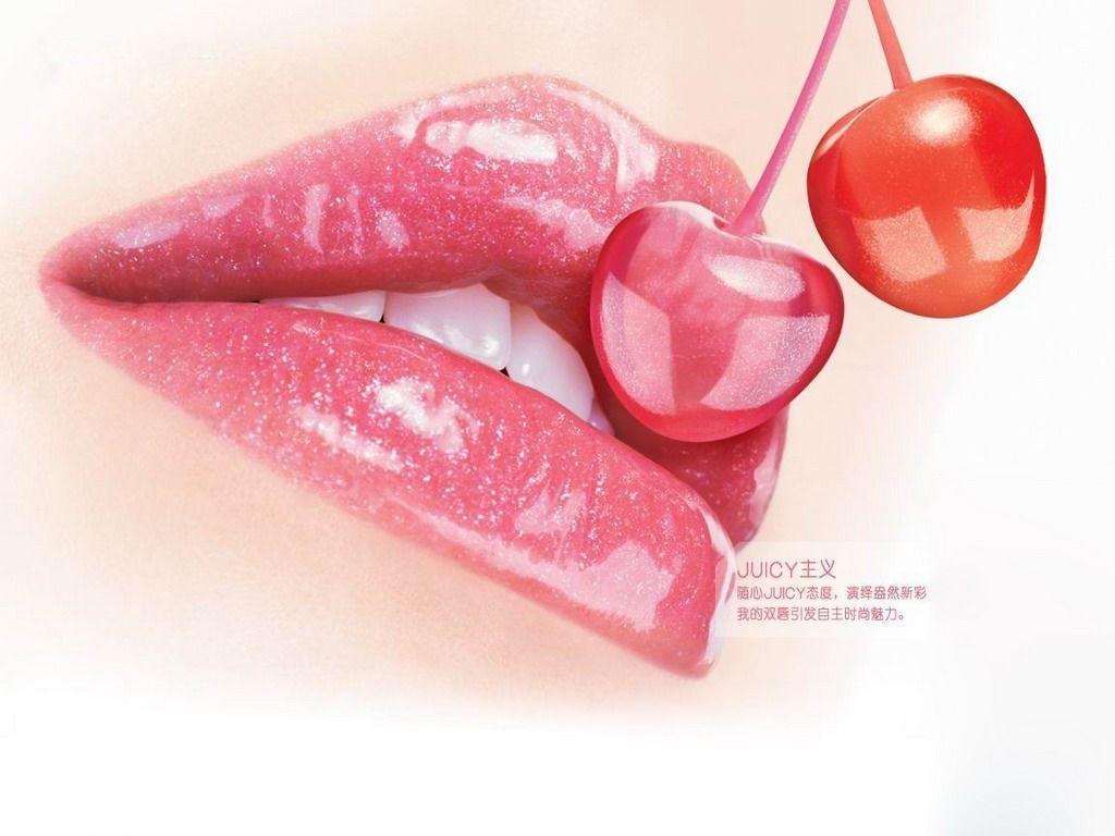 lips with cherries