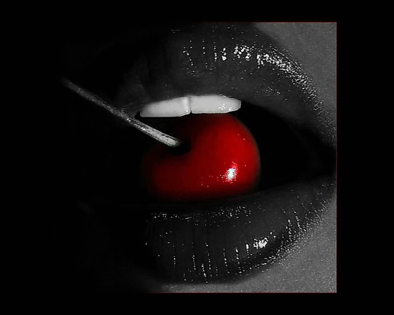 lips with cherry