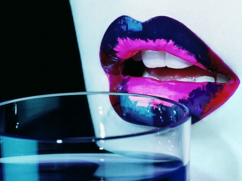Lips with Colorful Makeup