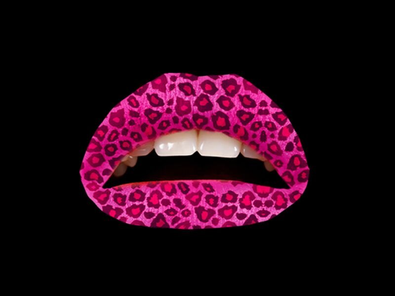 Lips with Leopard Print
