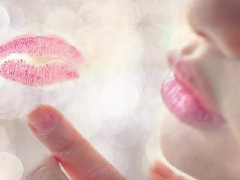 Lips with Lipstick Mark