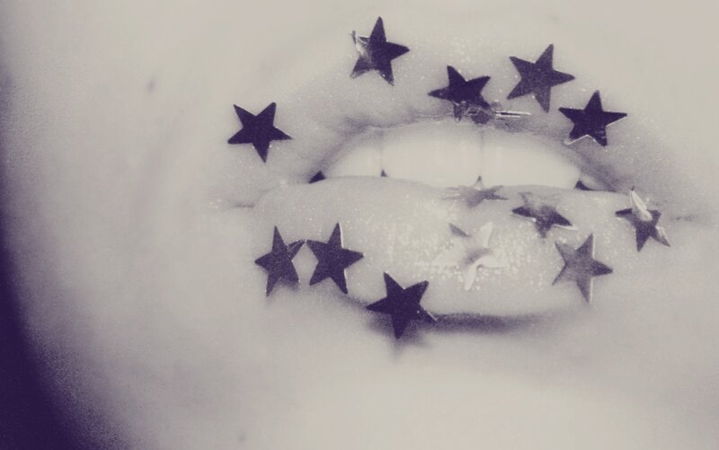 lips with star decorations