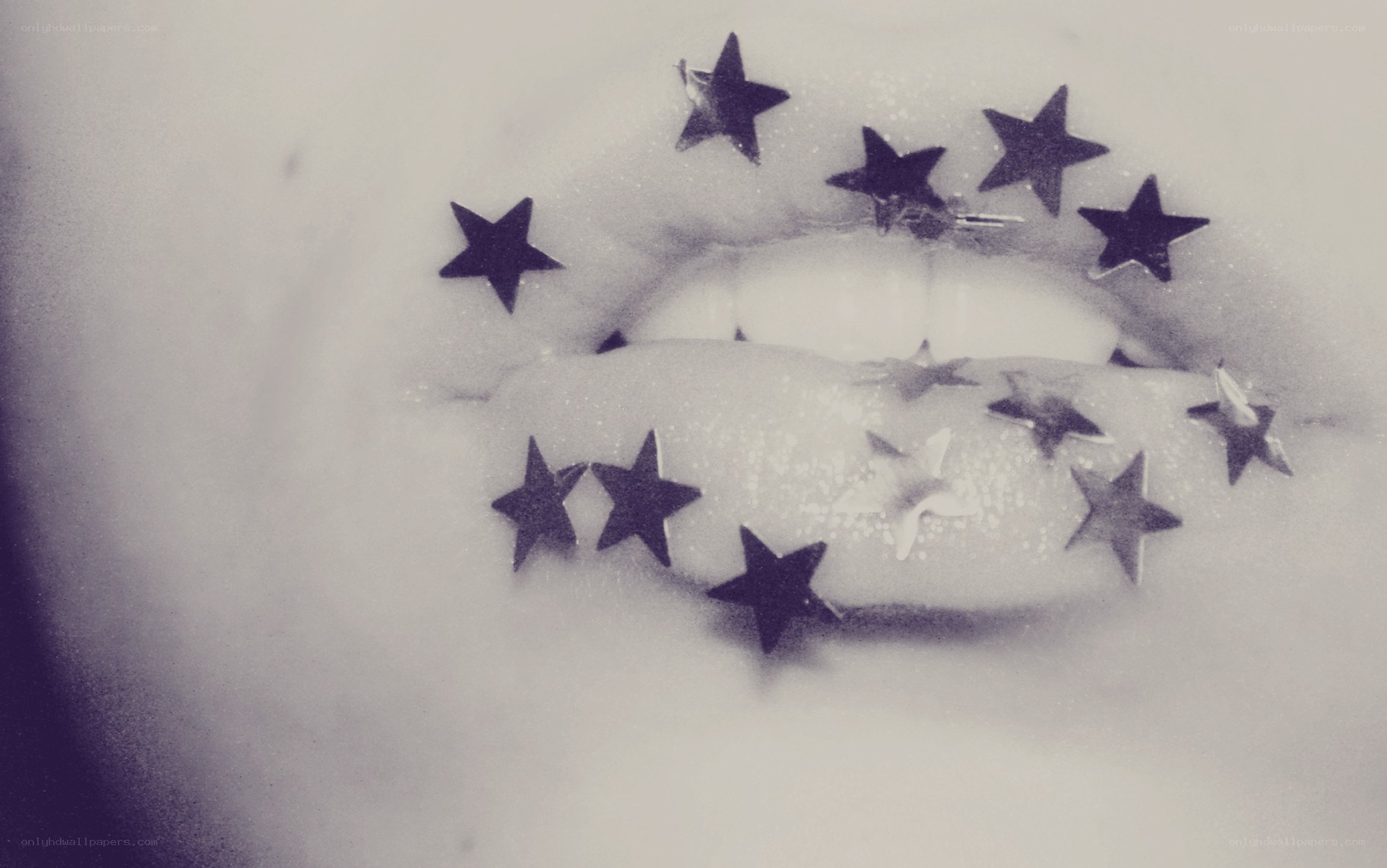 lips with star decorations