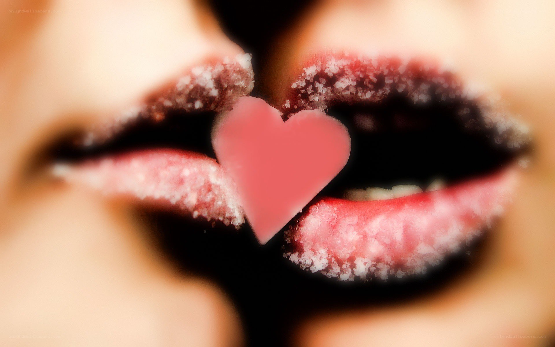 lips with sugar and heart