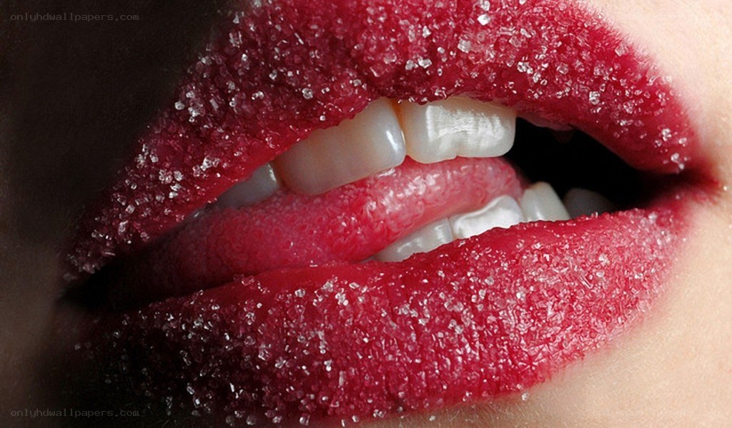 lips with sugar coating