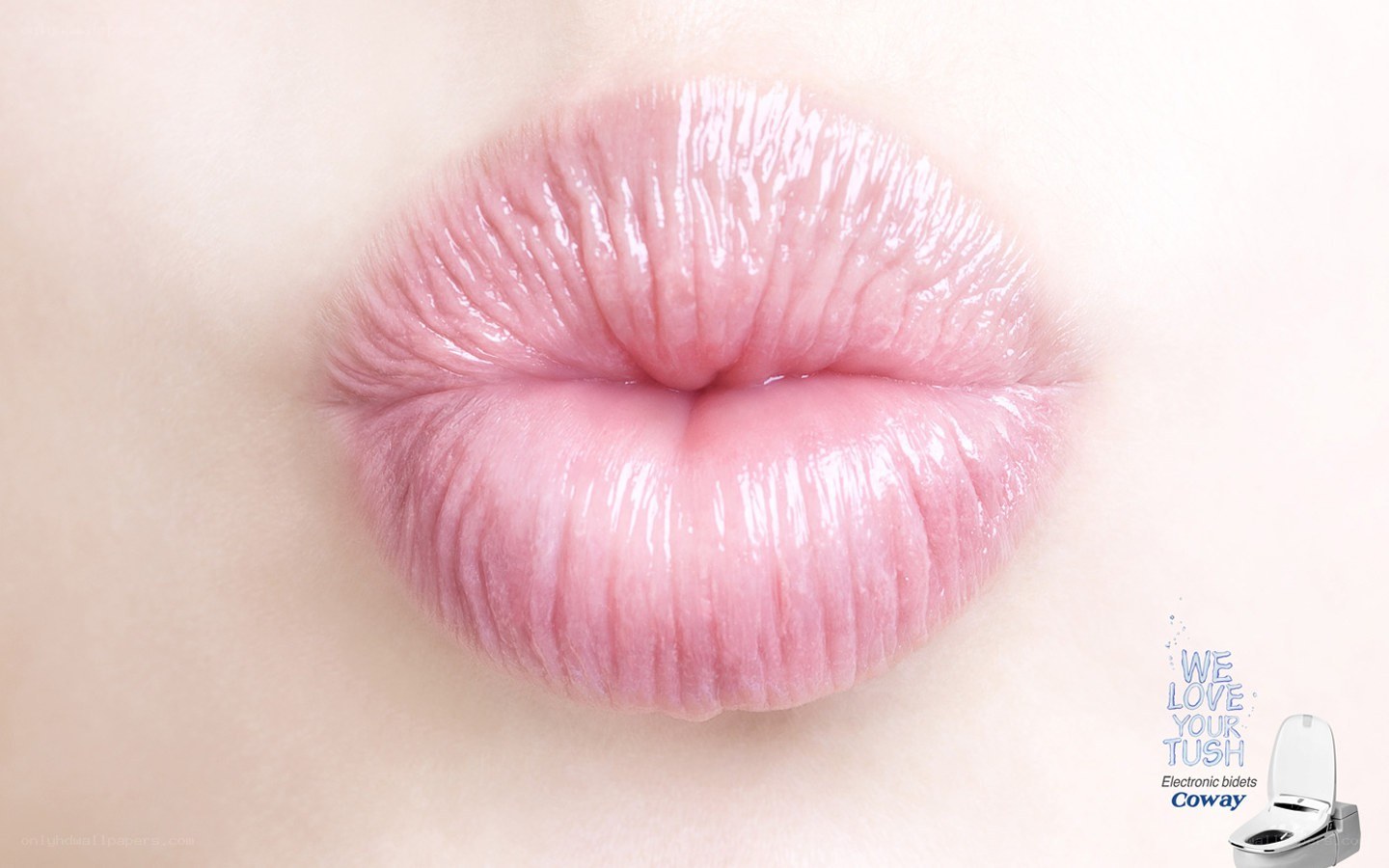lips with toilet ad