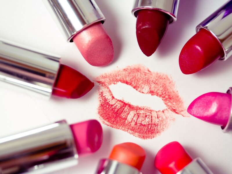 Lipstick and Lip Print — Red