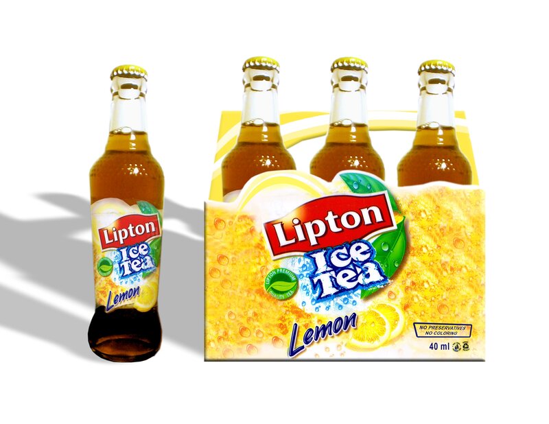 Lipton Ice Tea Lemon bottles
