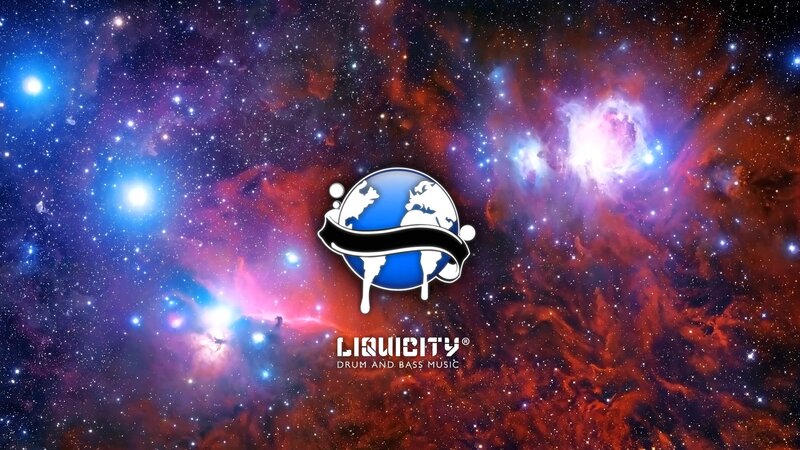 Liquicity Logo in Space — Blue, Cosmic, Digital Art