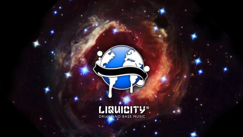 Liquicity Logo on Nebula — Blue, Cosmic, Night