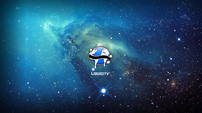 Liquicity Logo on Space Background — Blue
