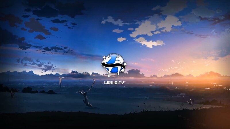 Liquicity Logo over Landscape — Blue