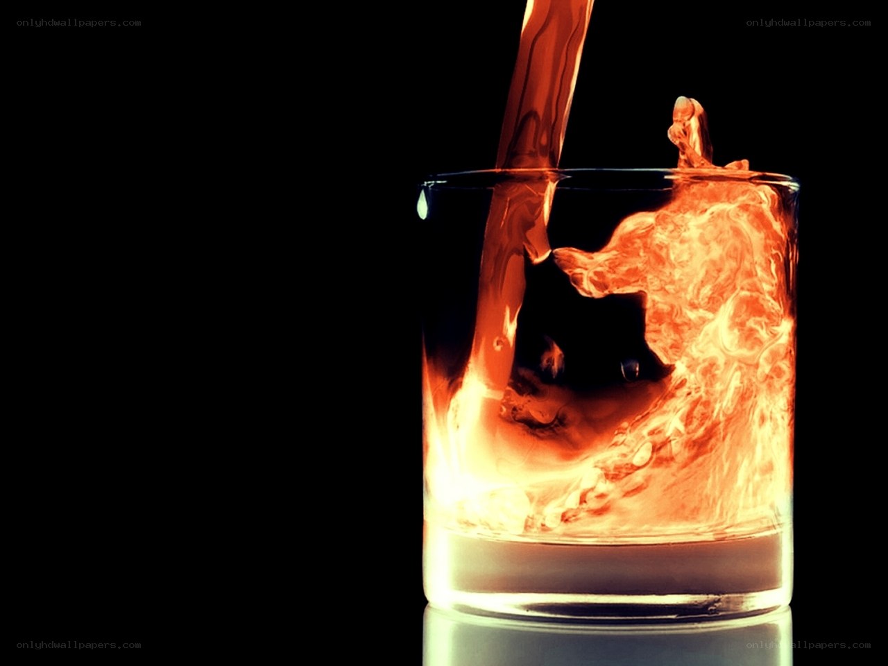 liquid being poured into glass