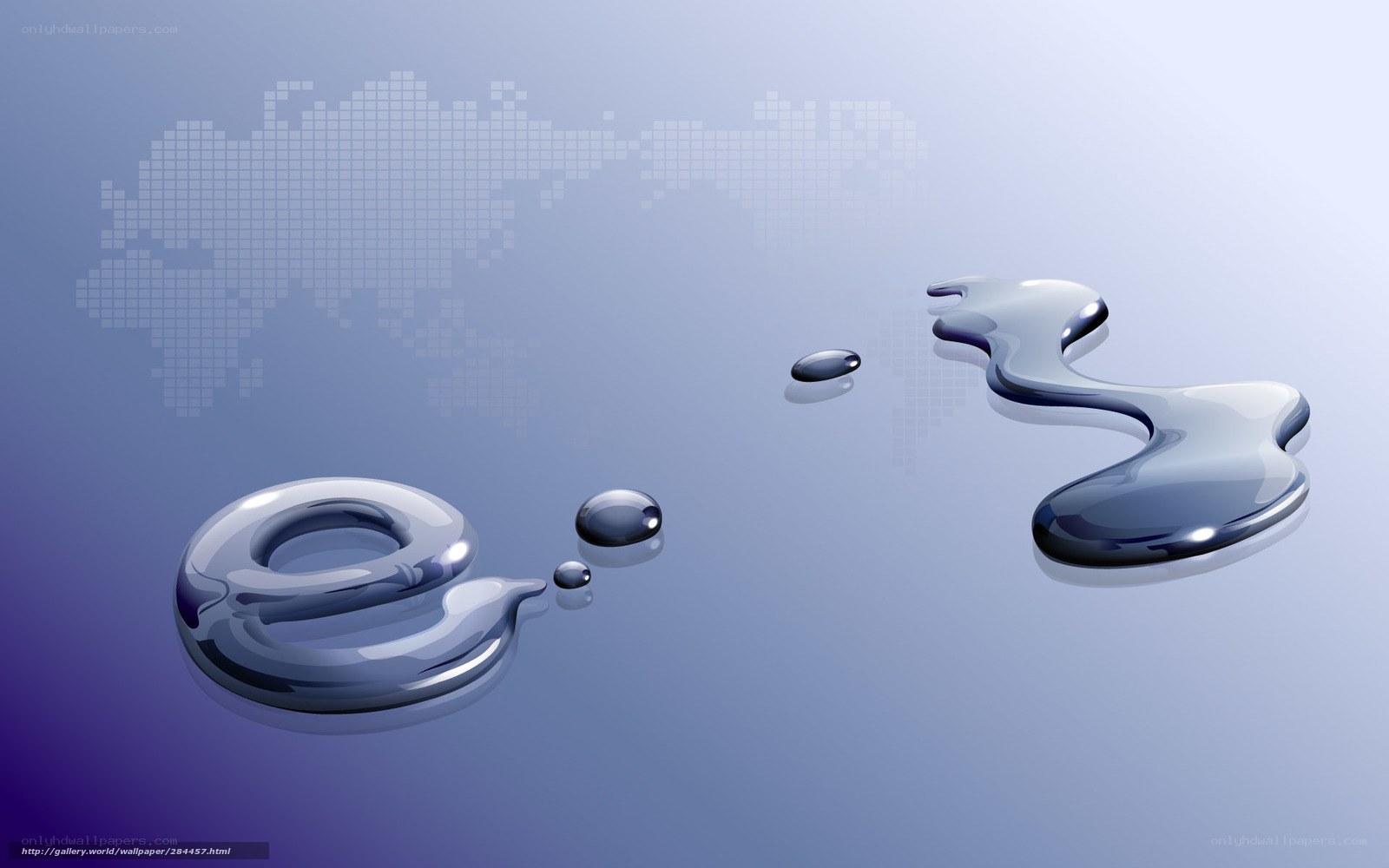 Liquid e and world map