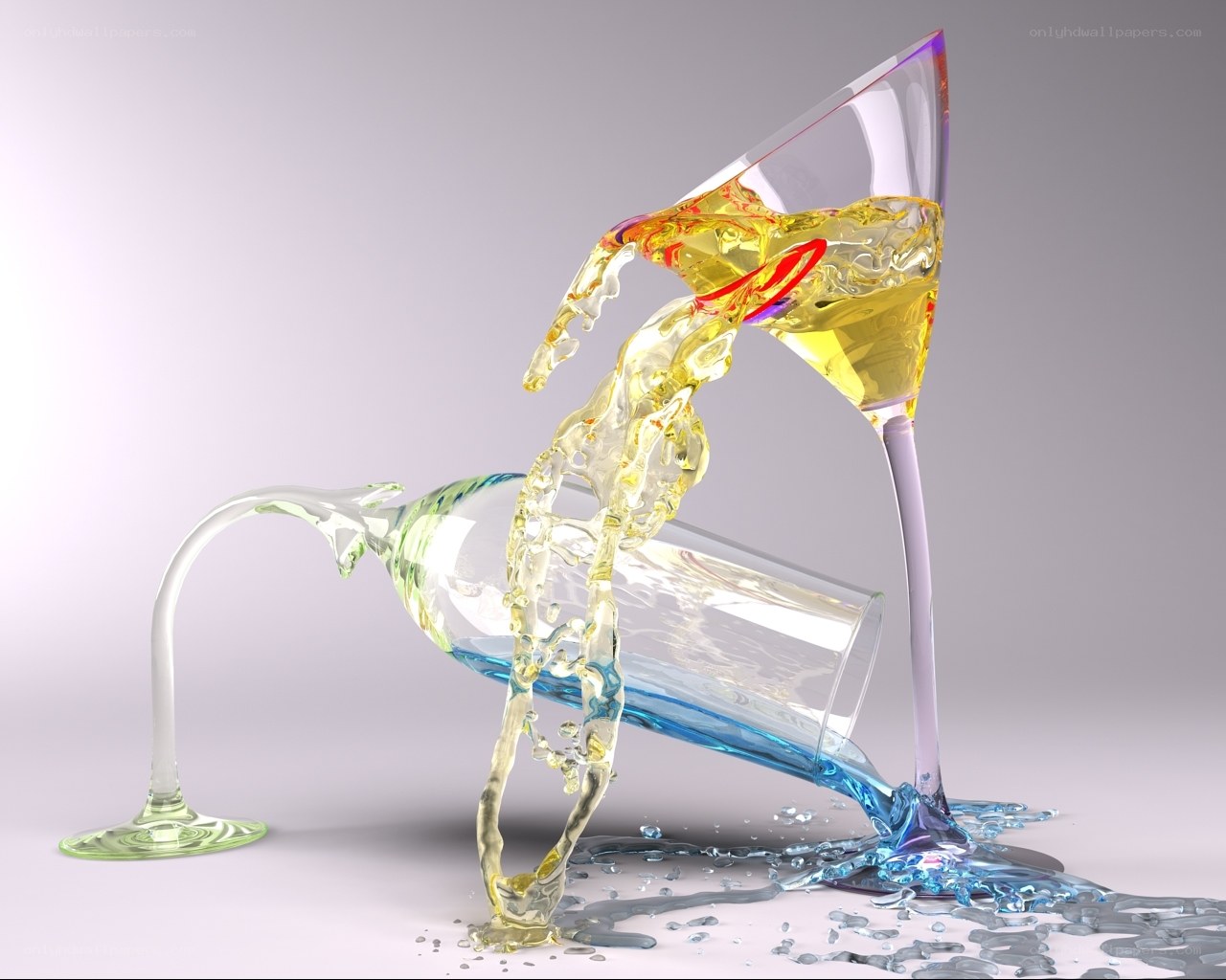 Liquid glass art in motion