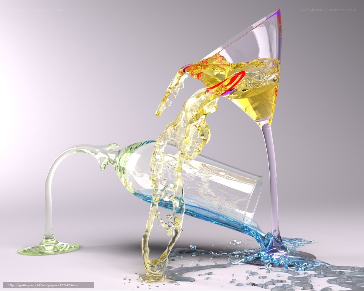 Liquid glass art sculpture