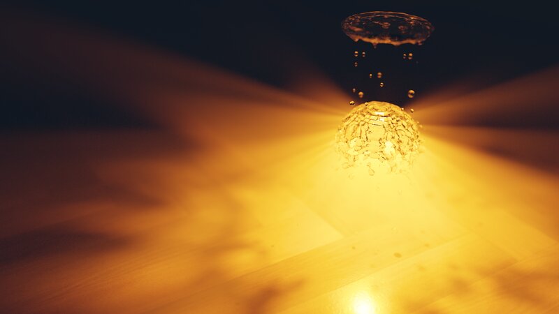 Liquid Sphere Falling
